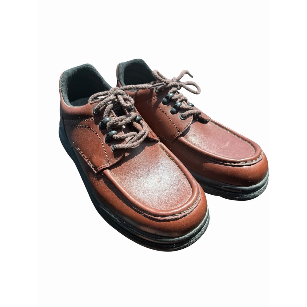 Red Wing 8659 Brown Leather Moc Toe Oxford Work Shoes Men 8D Slip Resistant 42-1